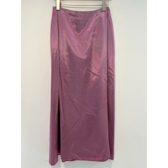 Stunning Purple Metallic Maxi Skirt 1990s Fashion Star CCC Size Medium JL - Picture 1 of 9